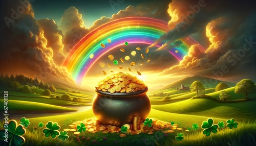 A St. Patrick's Day Vision Gold at the end of a rainbow