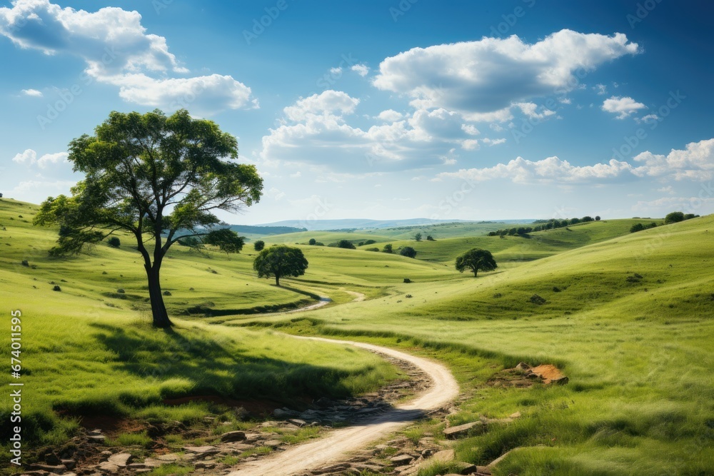 Fototapeta premium Peaceful nature landscape