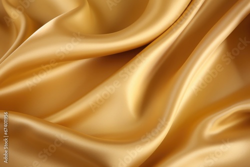 Gold satin texture background. AI generated image