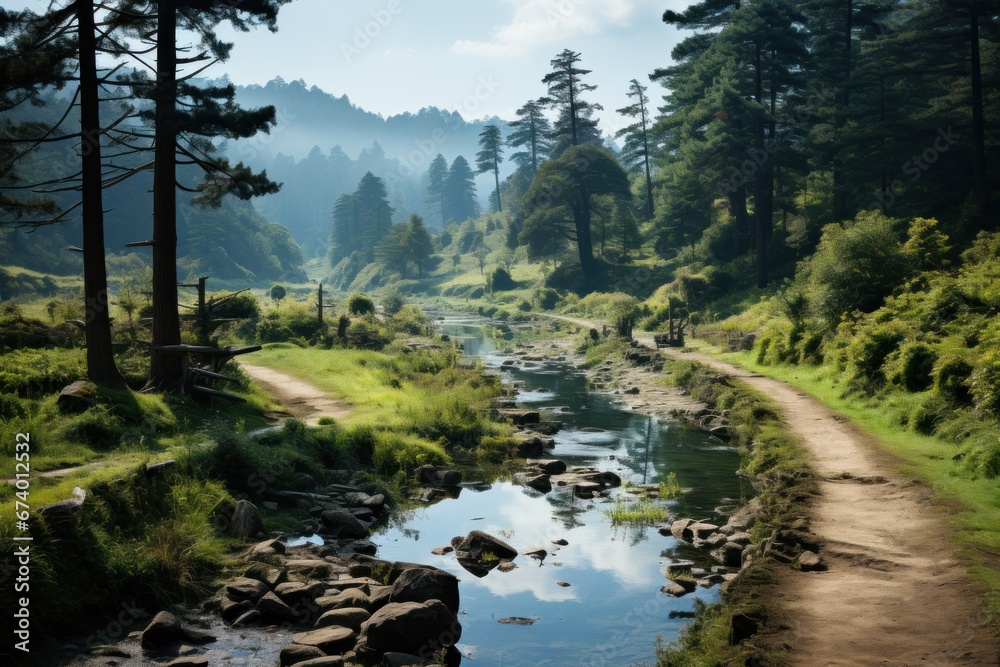 Obraz premium Peaceful nature landscape