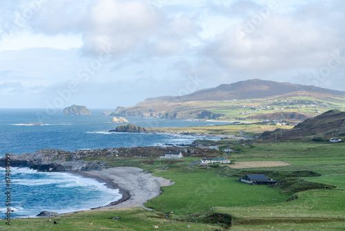View at Banba's Crown, Malin Head, Inishowen, County Donegal, Ireland. The most northerly point in Ireland.