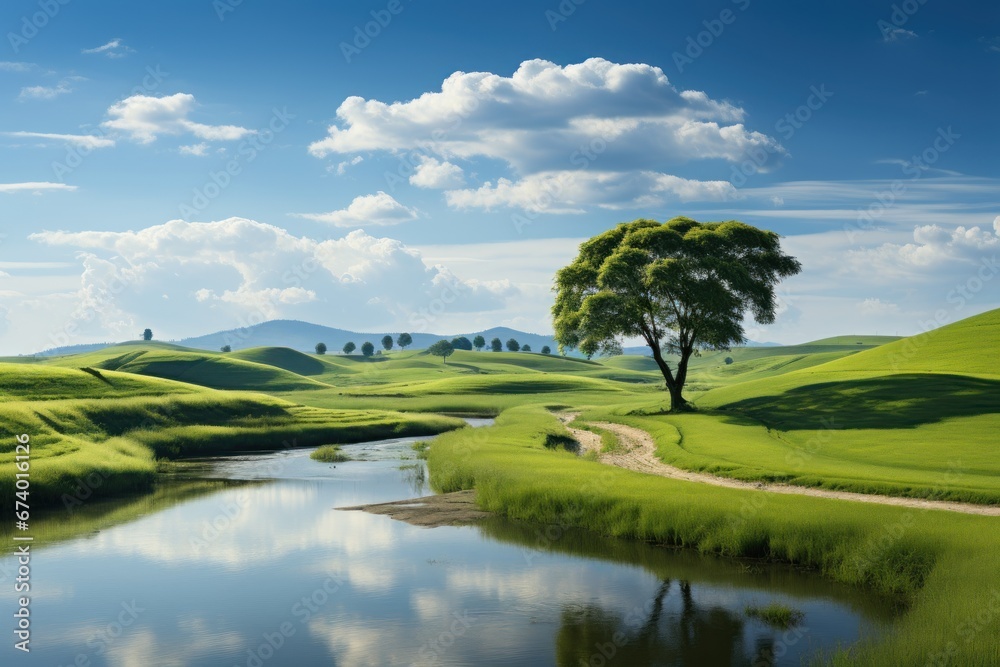 Fototapeta premium Peaceful nature landscape