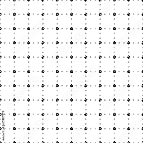 Square seamless background pattern from geometric shapes are different sizes and opacity. The pattern is evenly filled with small black mittens symbols. Vector illustration on white background