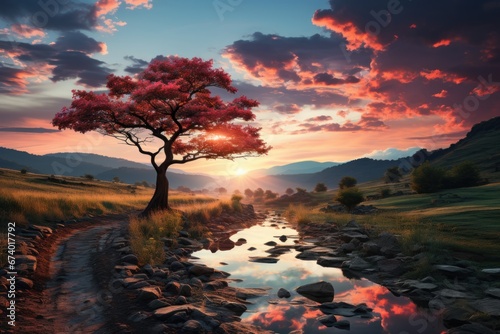 Peaceful nature landscape