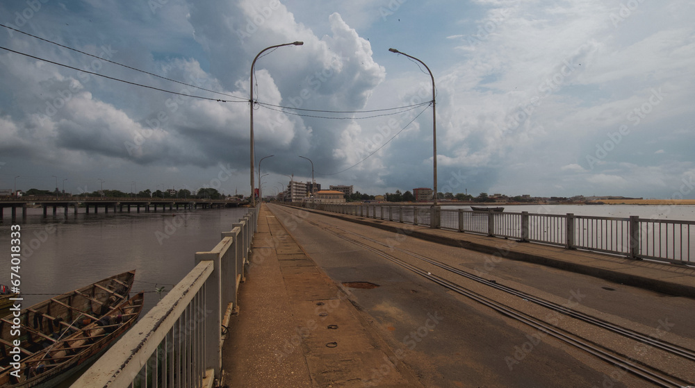 Beautiful view of the 'Ancient Pont' in Cotonou