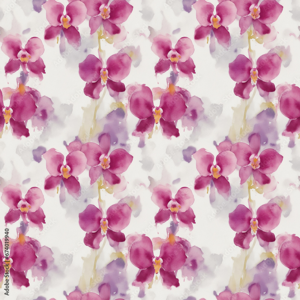 Naklejka premium seamless watercolor floral abstract colorful wallpaper