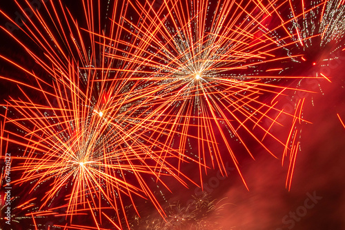 fireworks in the night sky