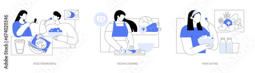 Nutrition plan isolated cartoon vector illustrations se