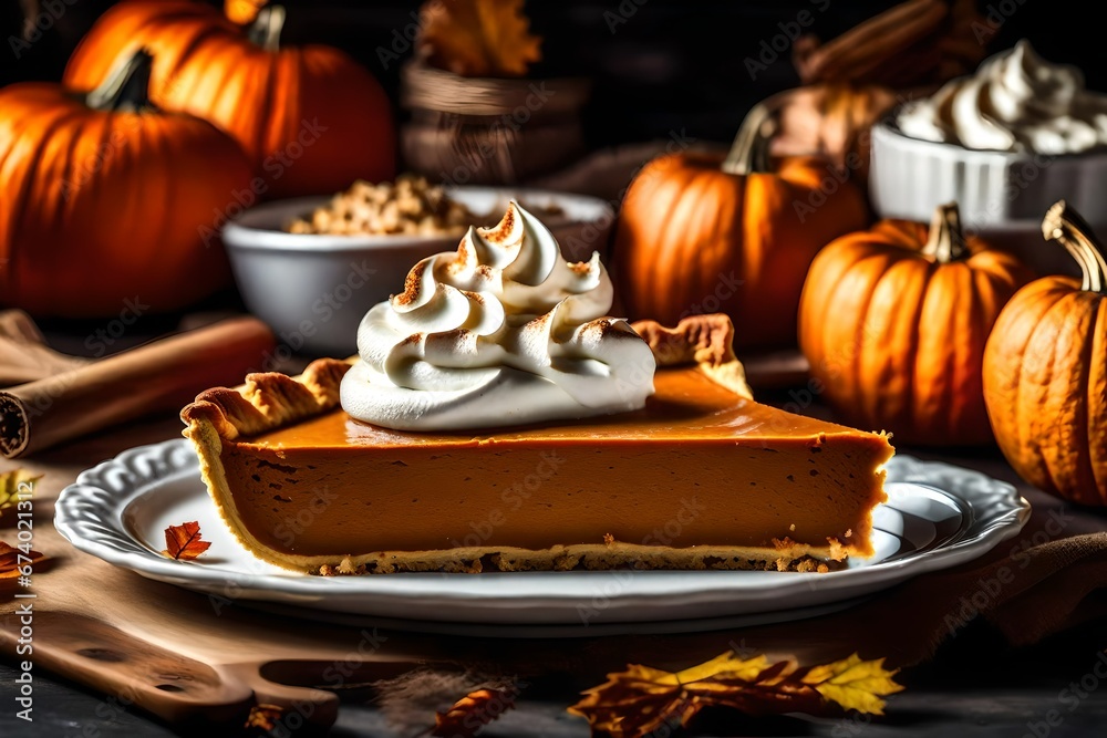 pumpkin pie with chocolate