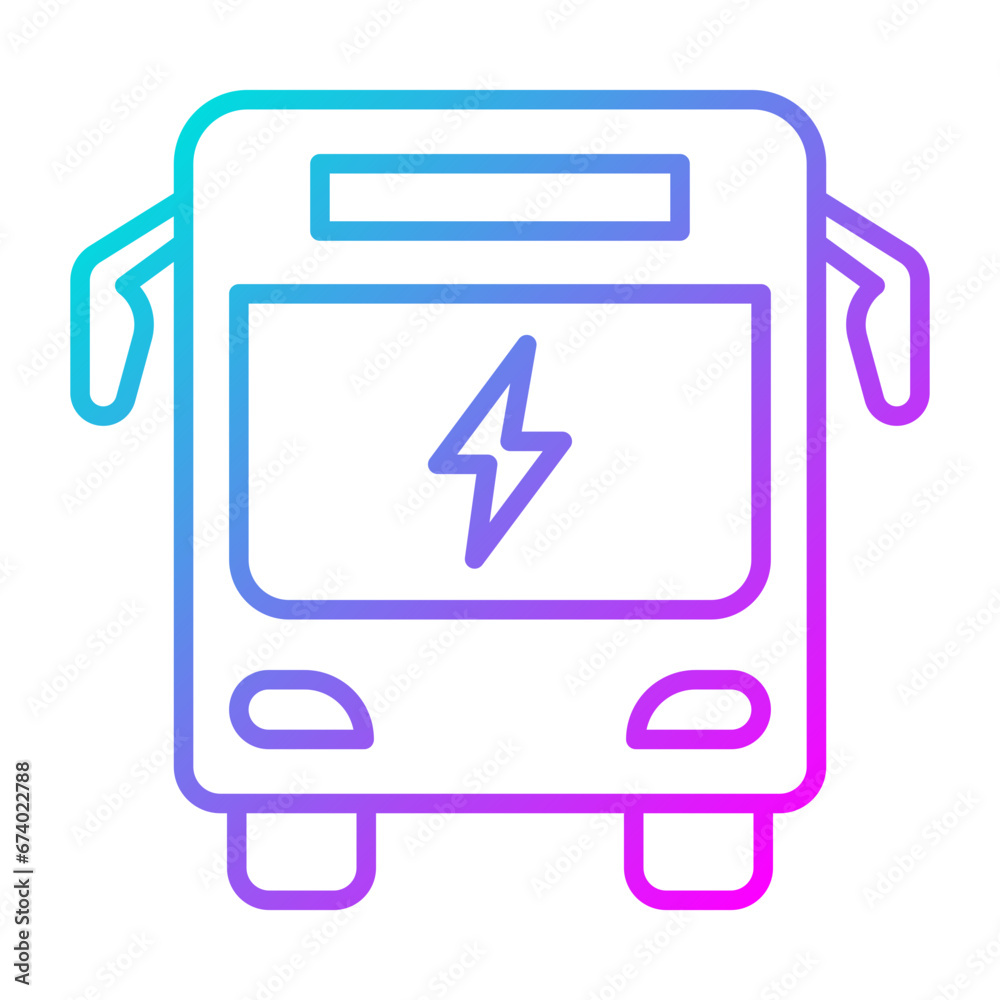 Obraz premium Electric Bus Icon