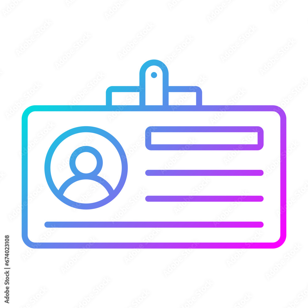 Identification Card Icon Identification Card Icon