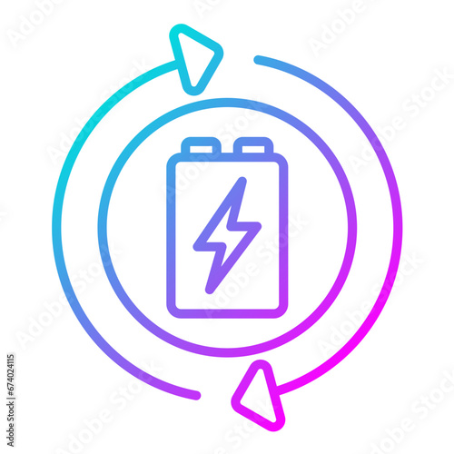 Battery Recycling Icon