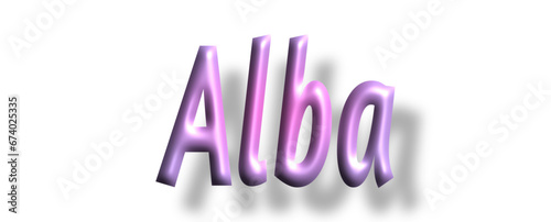 Alba  - pink color - female name - ideal for websites, emails, presentations, greetings, banners, cards, books, t-shirt, sweatshirt, prints, cricut, silhouette,