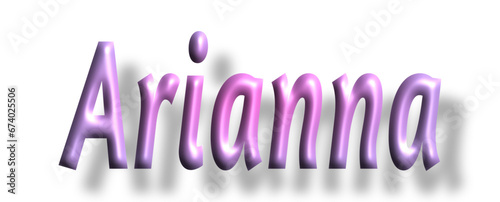 Arianna - pink color - female name - ideal for websites, emails, presentations, greetings, banners, cards, books, t-shirt, sweatshirt, prints, cricut, silhouette,
