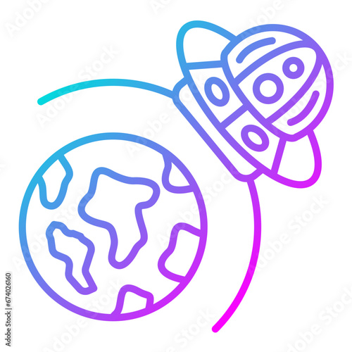 UFO Earth Icon