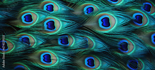 Banner peacock feather background