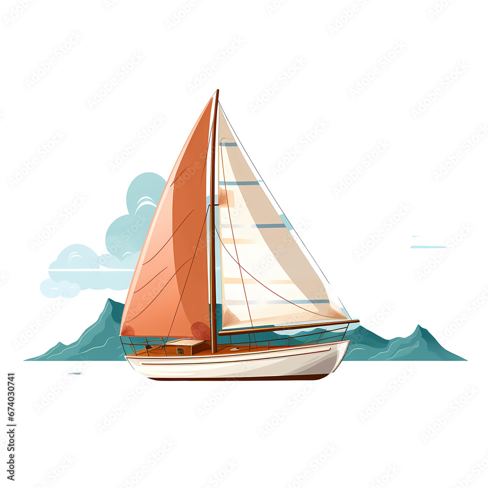 Fototapeta premium sailing boat on the sea