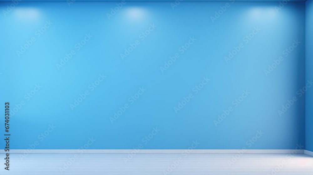 Empty room with blue wall Empty room with blue wall