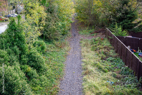 Leamside line mothballed railway at Leamside, County Durham, UK, under discussion for re-opening, although not included in Network North plan.