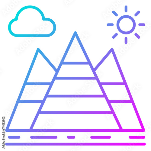 Pyramid Landscape Icon