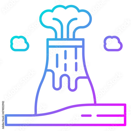 Volcano Landscape Icon