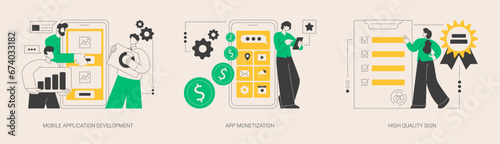 Frontend software abstract concept vector illustrations.