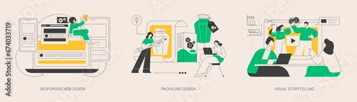 Design services abstract concept vector illustrations.