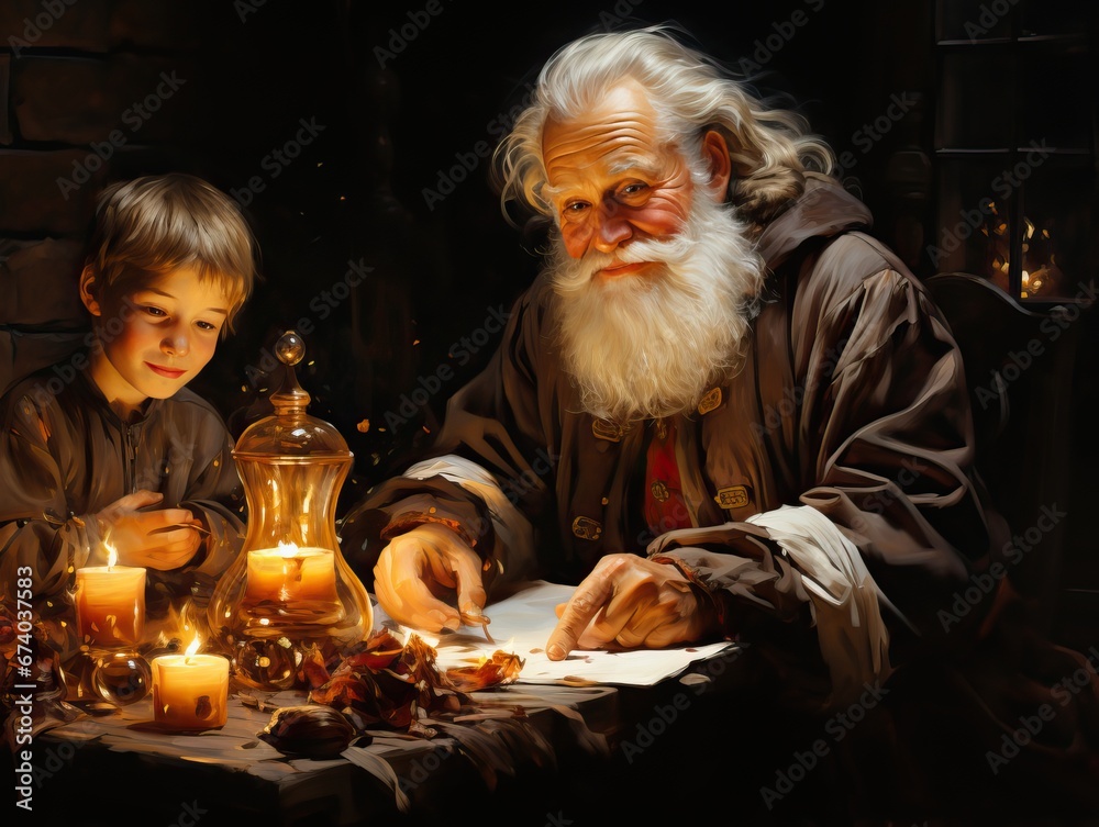 Santa Claus writes a letter