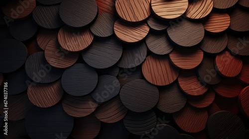 3D wood background - generative ai photo