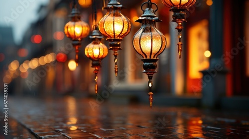 Chinese New Year Lantern Chinatown Area , Bright Background, Background Hd