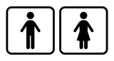 男性と女性のトイレプレートアイコン