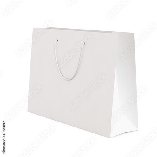a blank image of a Landscape Paper Bag isolated on a white background