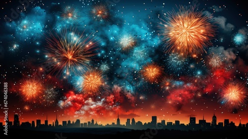 Abstract Colored Firework Background Free Space, Bright Background, Background Hd © Alex Cuong