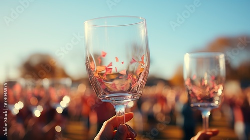 Below View People Clinking Glasses Eac, Bright Background, Background Hd