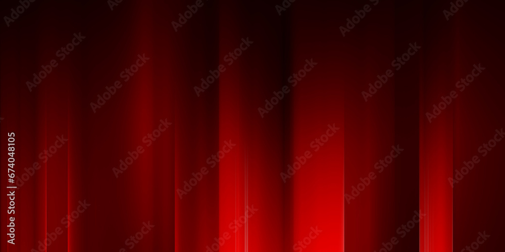 Abstract template red stripes with red neon light decor square pattern. technology concept