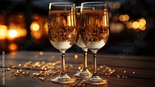 Christmas New Year Holidays Background Champagne , Bright Background, Background Hd