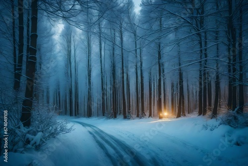 winter forest in the fog © Umair
