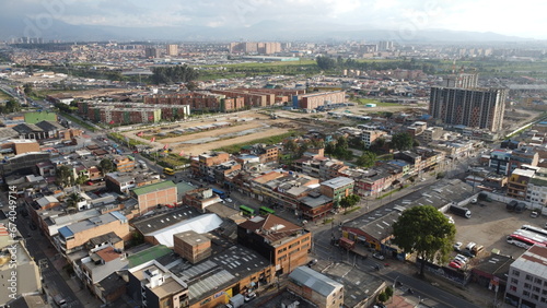 aerial photography of Bogota, neighborhoods and streets