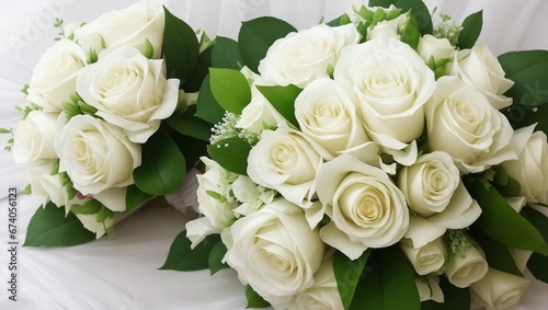 bouquet of white roses