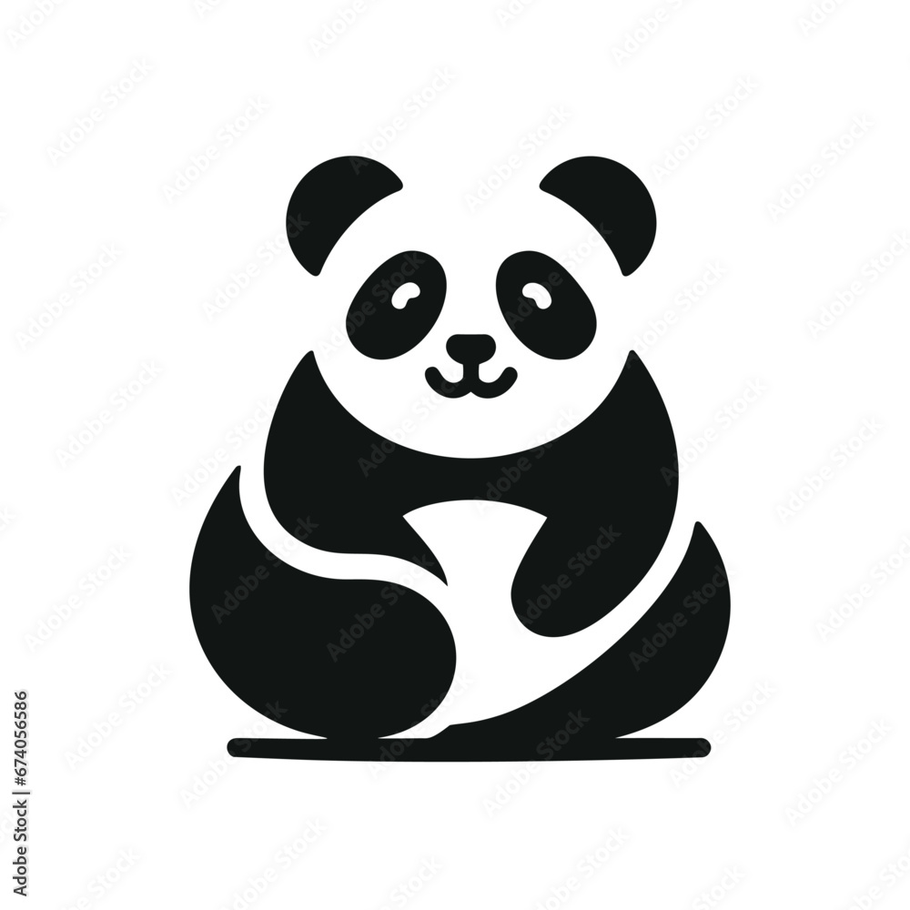 Fototapeta premium panda black and white