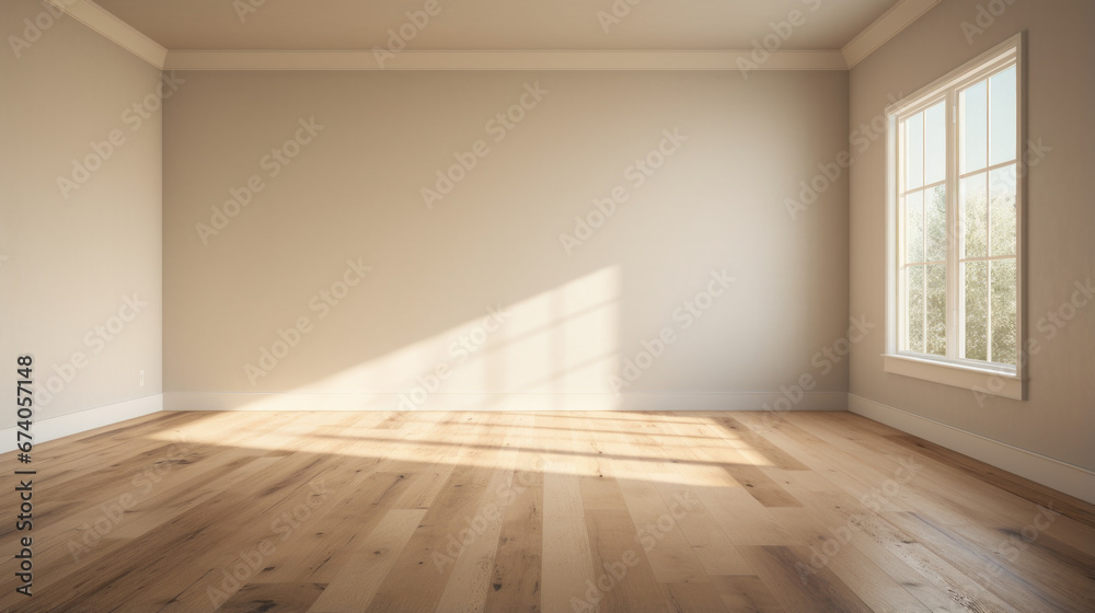 Fototapeta premium An empty room awaits to be filled with furniture and accessories