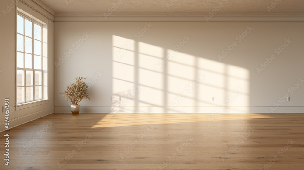 Obraz premium An empty room beckons to be filled with furniture and decor