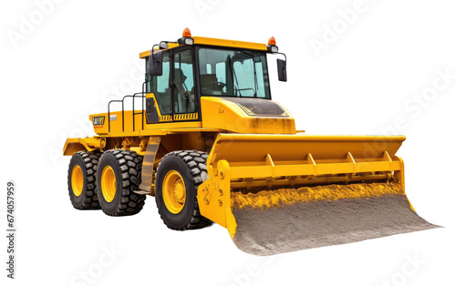 Road Surface Smoothing Grader on isolated background