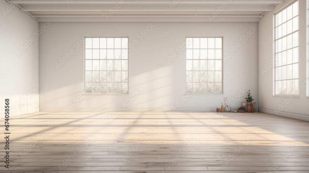 Fototapeta premium An empty room filled with possibilities and awaiting the perfect furniture and décor