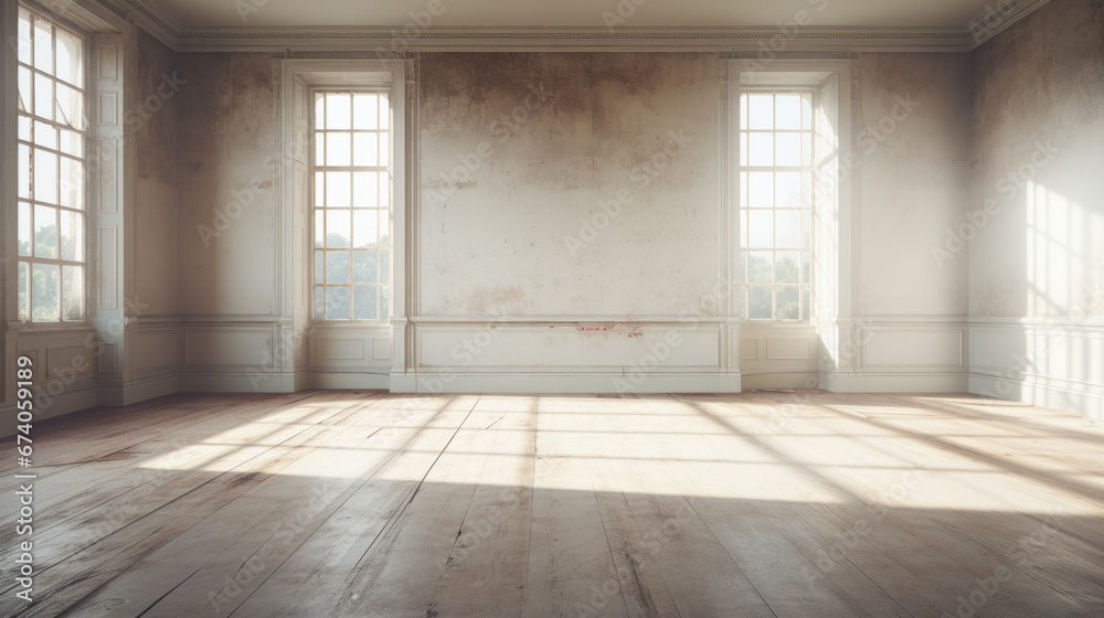 Fototapeta premium An empty room filled with possibilities and awaiting the perfect furniture and décor