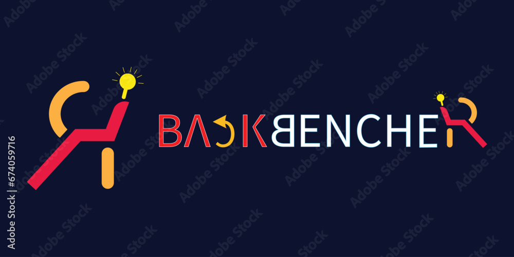 vector BACKBENCHER logo design template 