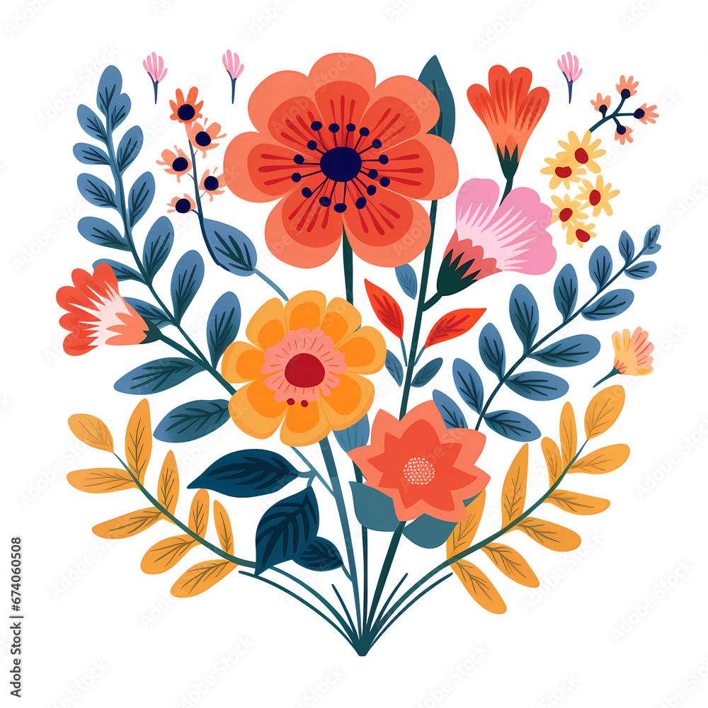 Flat flower illustration Flat flower illustration