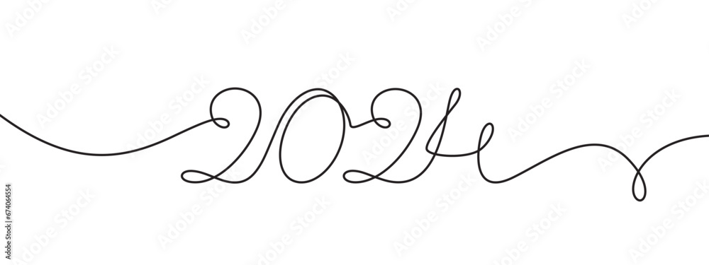 2024 new year single continuous line sketch. Hand drawing number 2024. Curved outline. Minimalistic hand-drawn banner with single line path. Trendy sketch design. New year vector illustration 2024 new year single continuous line sketch. Hand drawing number 2024. Curved outline. Minimalistic hand-drawn banner with single line path. Trendy sketch design. New year vector illustration