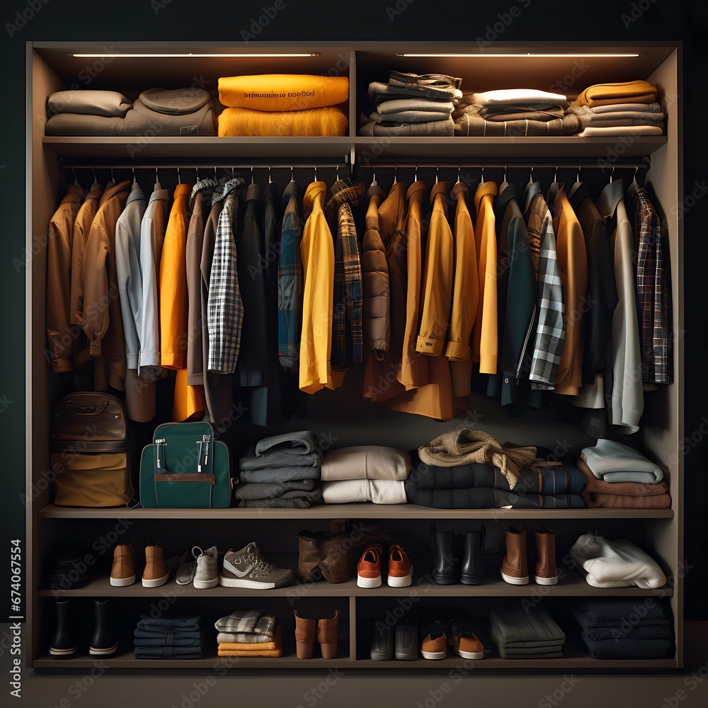 Fotos von einem ordentlichen Kleiderschrank Fotos von einem ordentlichen Kleiderschrank