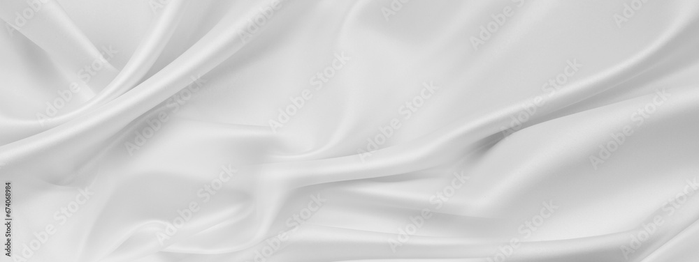 White silk fabric White silk fabric